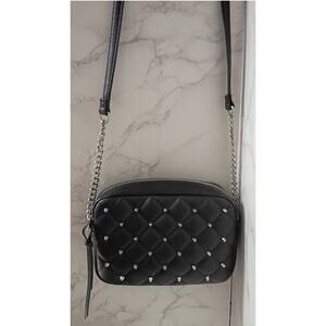 REBECCA MINKOFF Black Quilted Studded Crossbody Bag - NWT